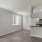 a kitchen with a wood floor